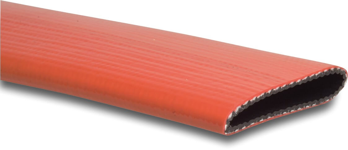 Profec Plat oprolbare slang PVC 51 mm 16bar rood 50m type Heavy Duty