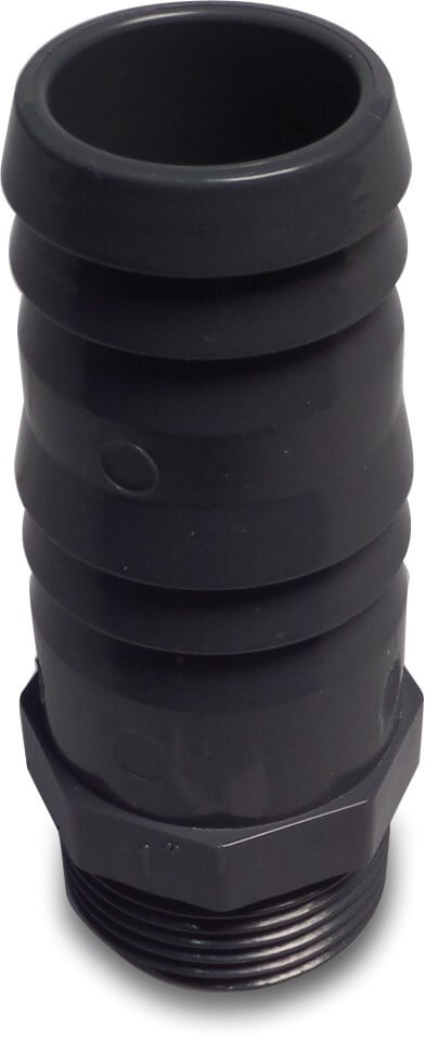 VDL Slangtule PVC-U 1/4" x 12 mm buitendraad x slangtule grijs