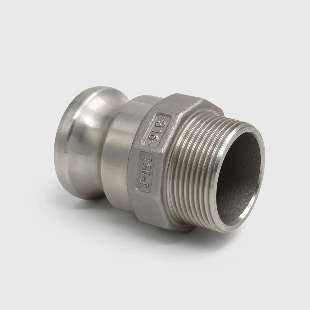 Quick coupler stainless steel 316 1 1/2" male part Camlock x male thread 16bar type Camlock F