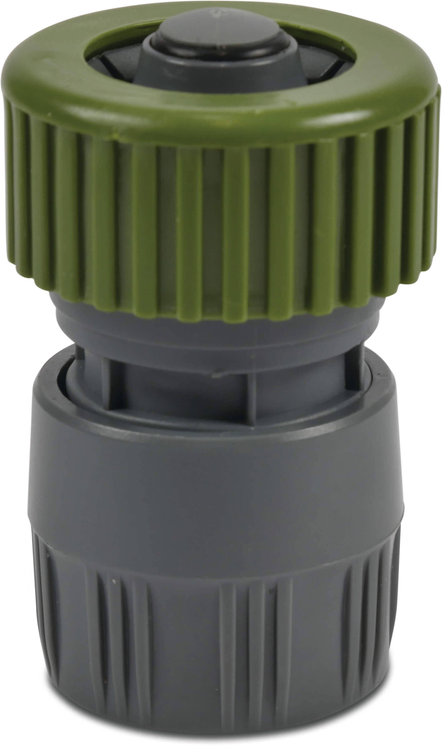 Flotide Click connector PVC-U 12 mm compression x female click grey/green with waterstop
