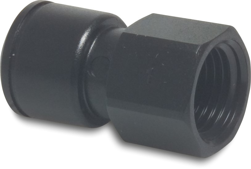 Speedfit Verloopkoppeling POM 8 mm x 1/4" insteek x binnendraad 10bar zwart type Super