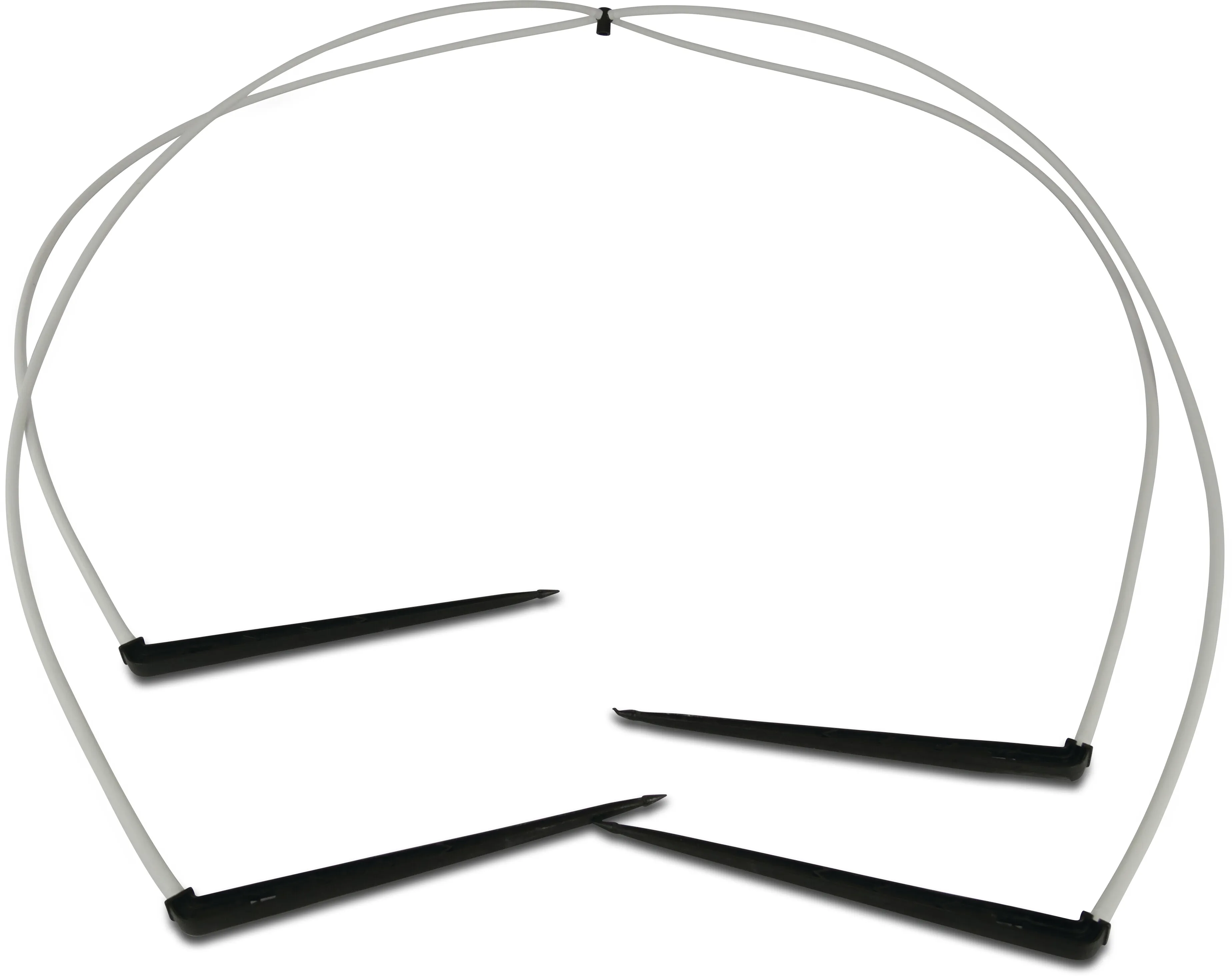 NaanDan 4-Wege-Verteiler Kunststoff Taper M-Teil 50cm Schwarz/Weiß type Click Tif, tubing with angle labyrinth stake