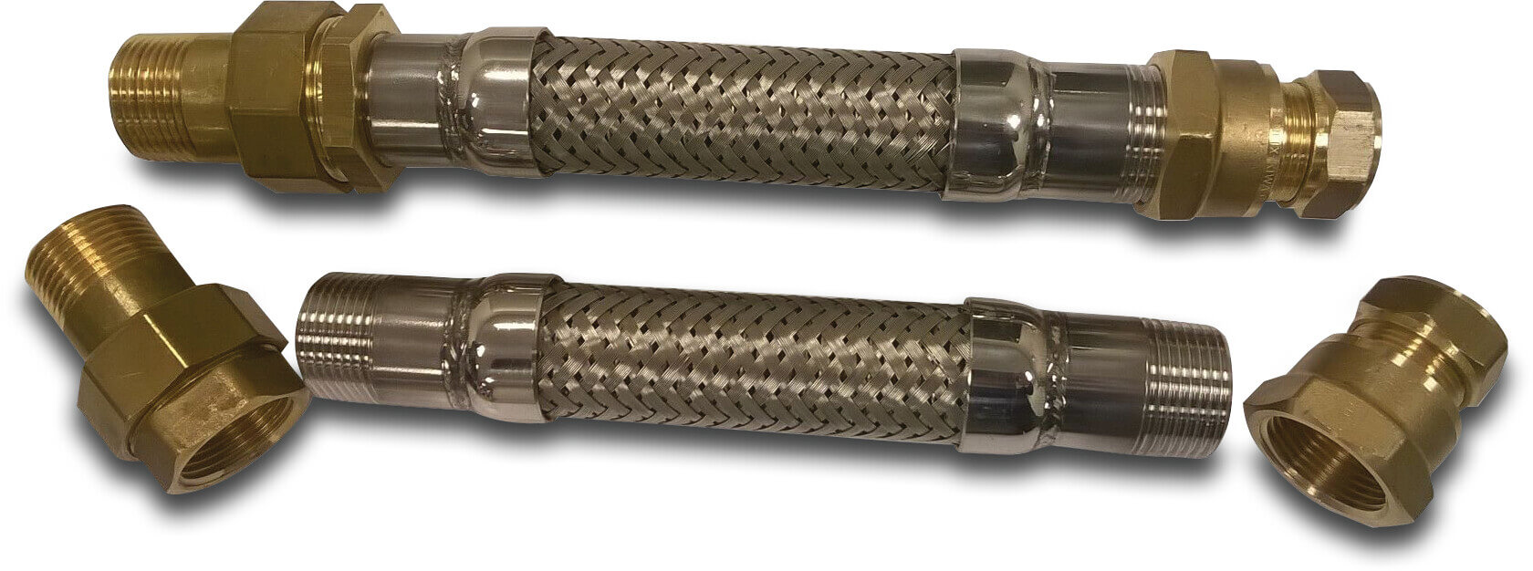 DAB Flätad slang rostfritt stål 1" utvändig gänga x invändig gänga 25cm type ESYBOX