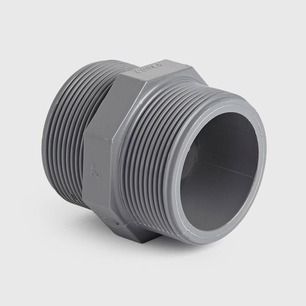 Comer Nippel zeskant ABS 1/2" buitendraad WRAS