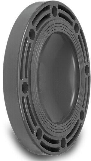 VDL Blind flange PVC-U 315 mm DN300 grey PN10 type A