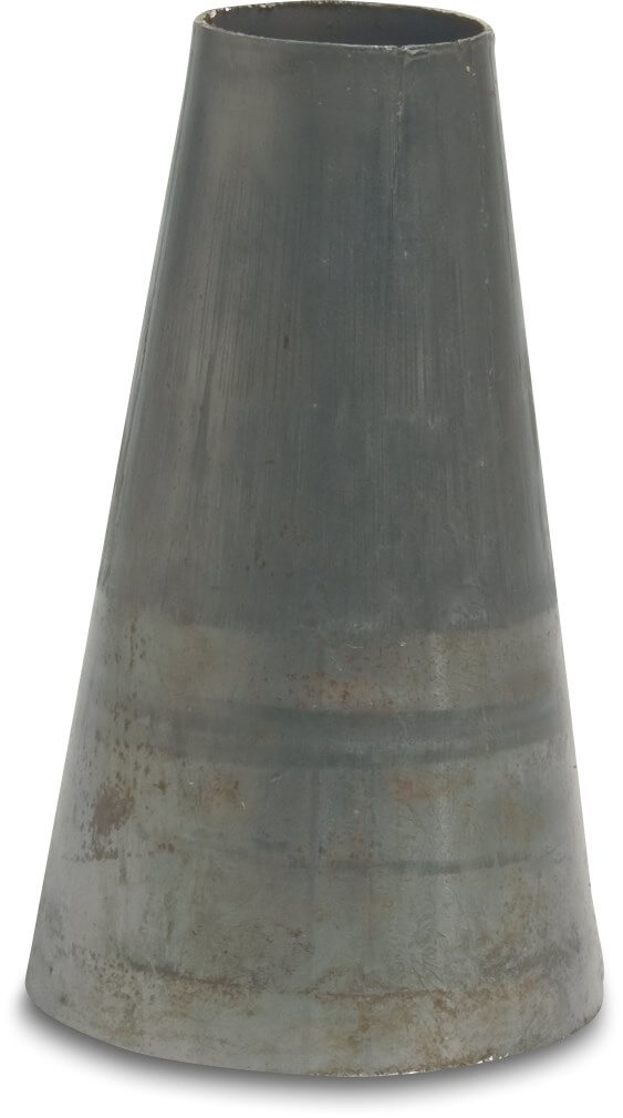 Reduzierstück Stahl 50 mm x 100 mm x 2 mm Schweißstutzen Schwarz