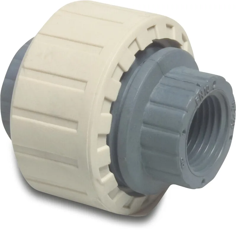 Union coupler PP 3/4" female thread 10bar grey