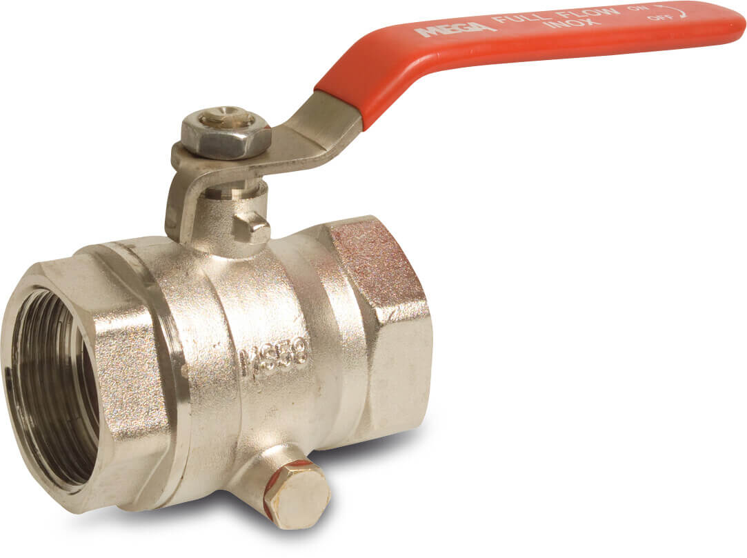 Profec Ball valve brass nickel plated 2" female thread 25bar type 109