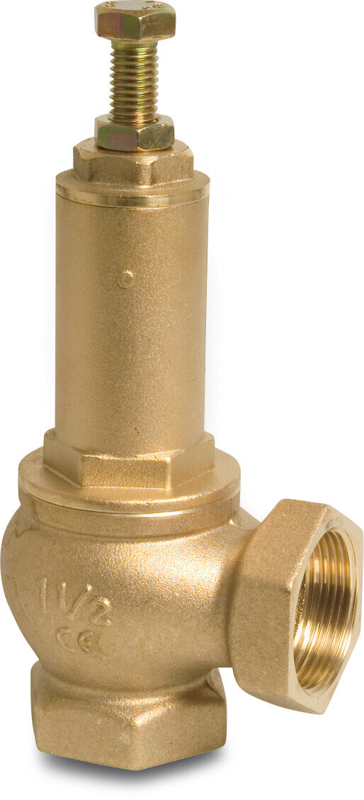 Pressure release valve brass galvanised 1" 16bar brass type with rubber seal