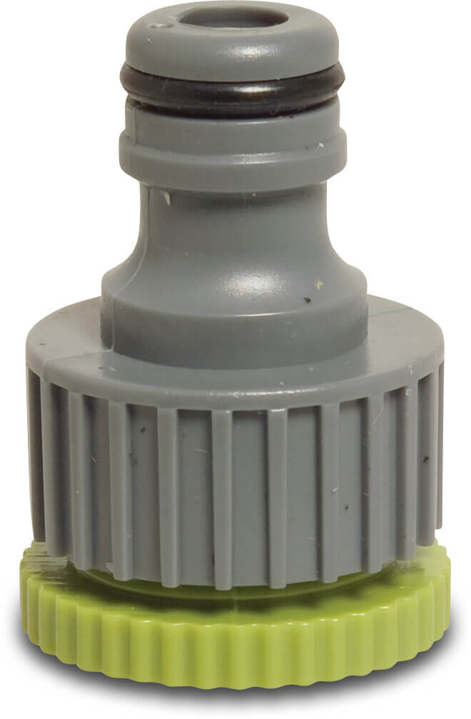Flotide Click connector PVC-U 3/4 - 1" female thread x male click grey/green
