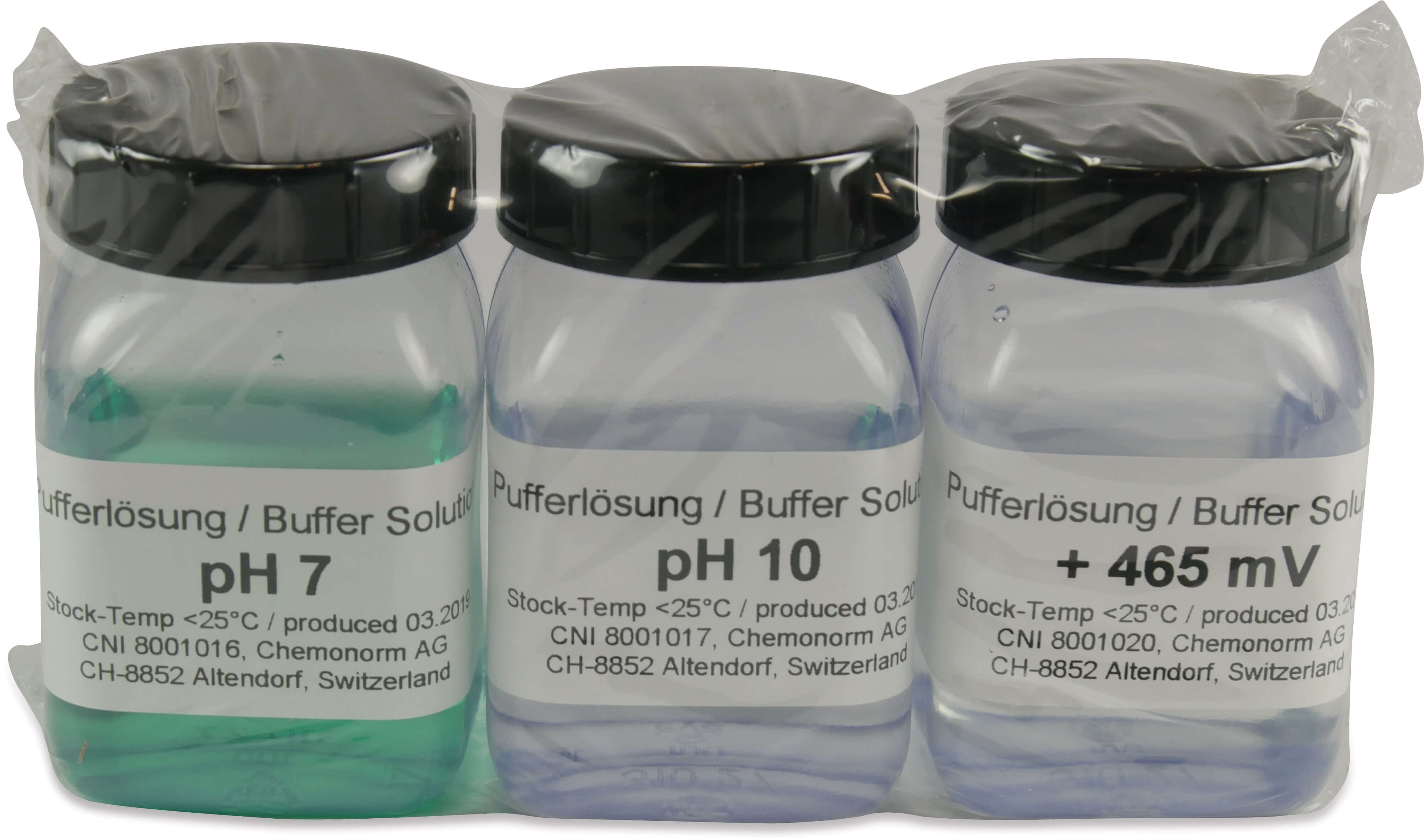 Calibration liquid set type pH10/pH7/465mV