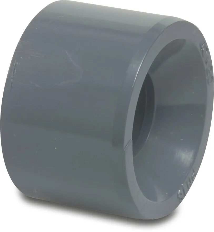 Reducer bush PVC-U 25 mm x 20 mm glue spigot x glue socket 16bar grey