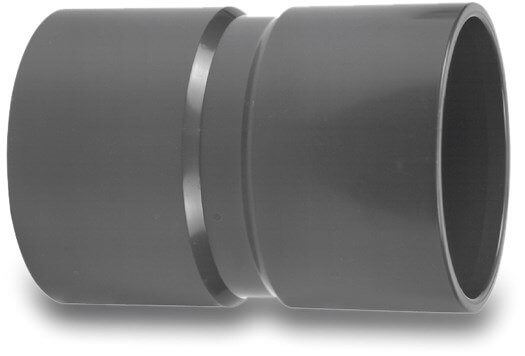 VDL Socket PVC-U 90 mm glue socket 16bar grey type made from tubing