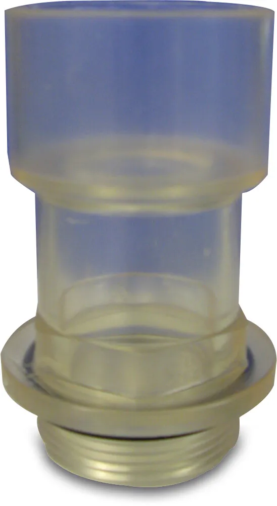 Praher Kijkglas PVC-U 1 1/2" x 50 mm buitendraad x lijmmof transparant