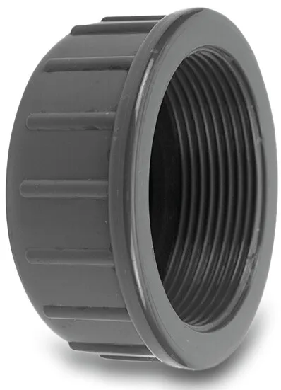 VDL Cap PVC-U 2" female thread 10bar grey type round