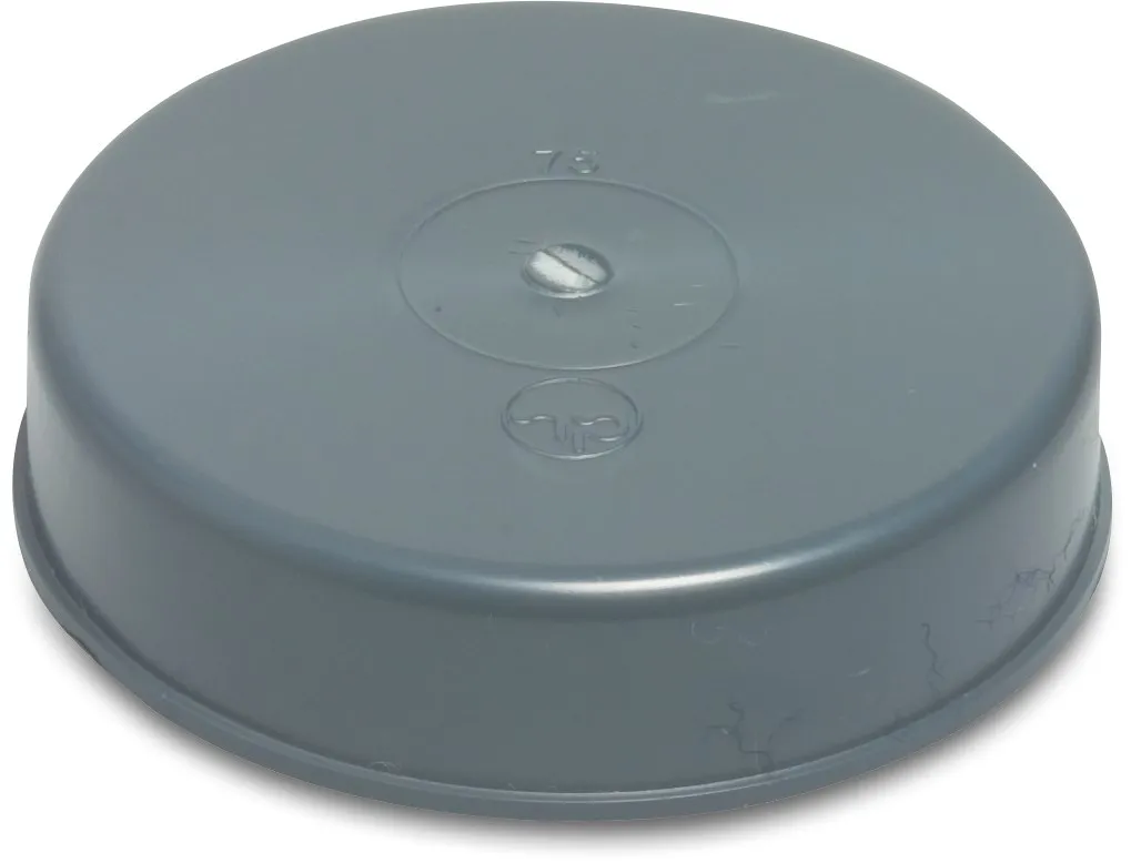 Drainage cap PVC-U 32 mm glue socket grey KOMO
