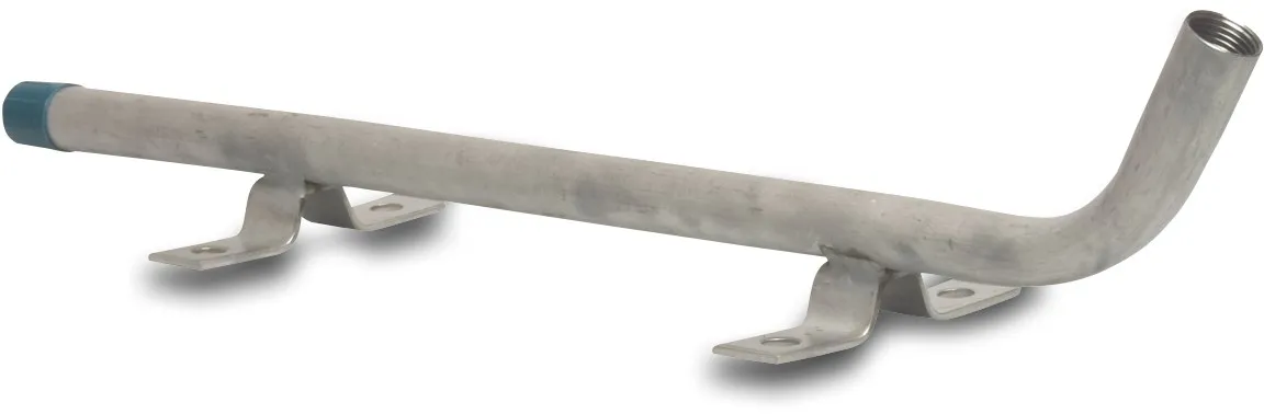 Tränkennippelhalter 30° Edelstahl 304 1/2" Außengewinde x Innengewinde 500 mm