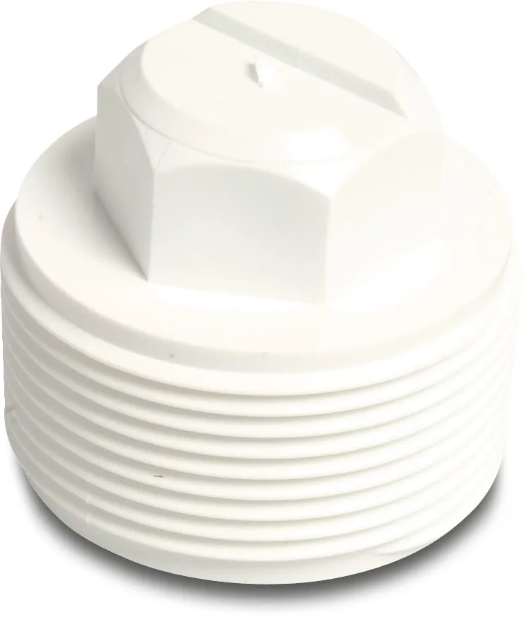 Stopfen PVC-U 1 1/2" Außengewinde 10bar Weiß