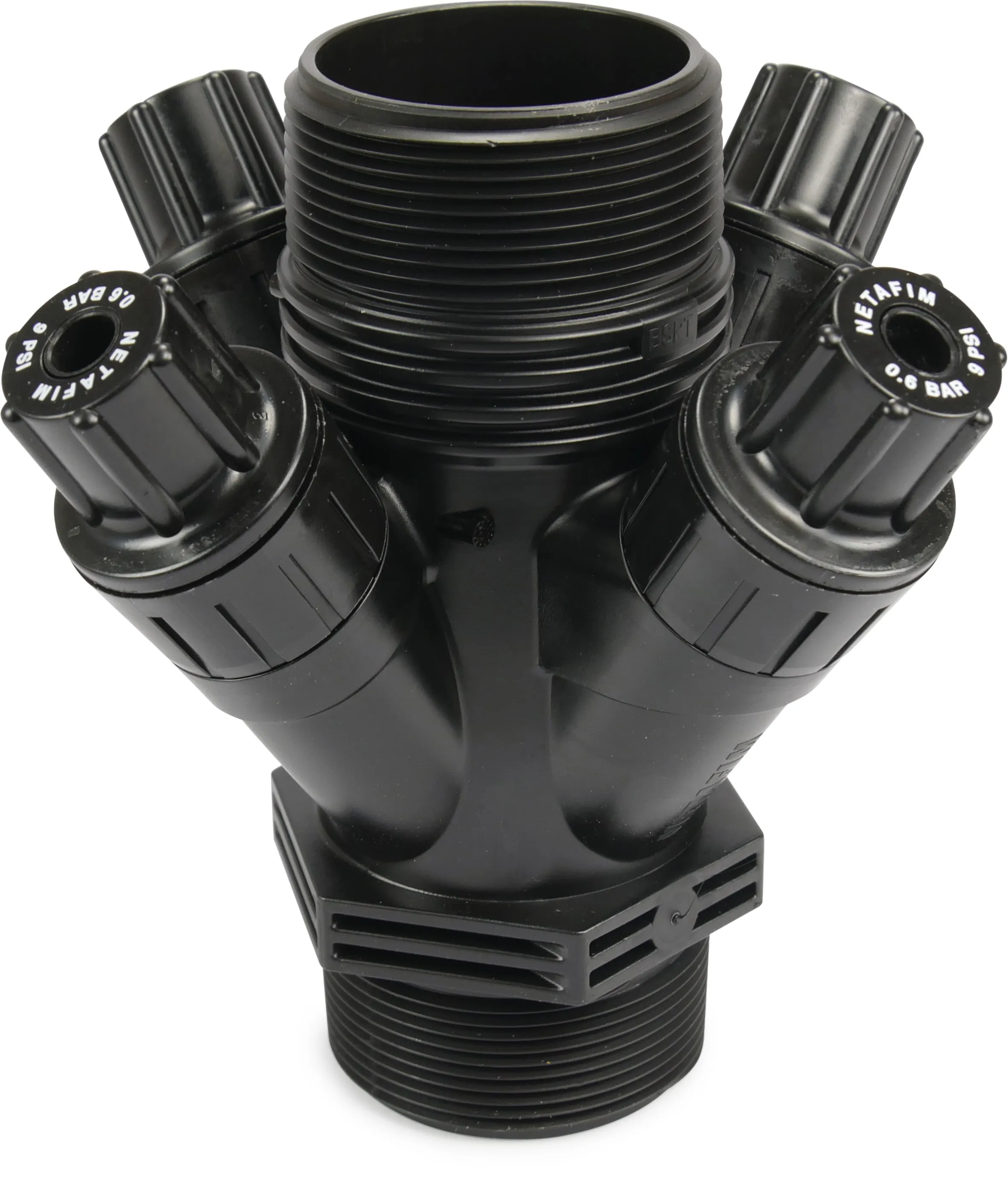 Netafim Pressure reducing valve plastic 2" male thread 10bar black type PRV 2000-4S 0.6 bar