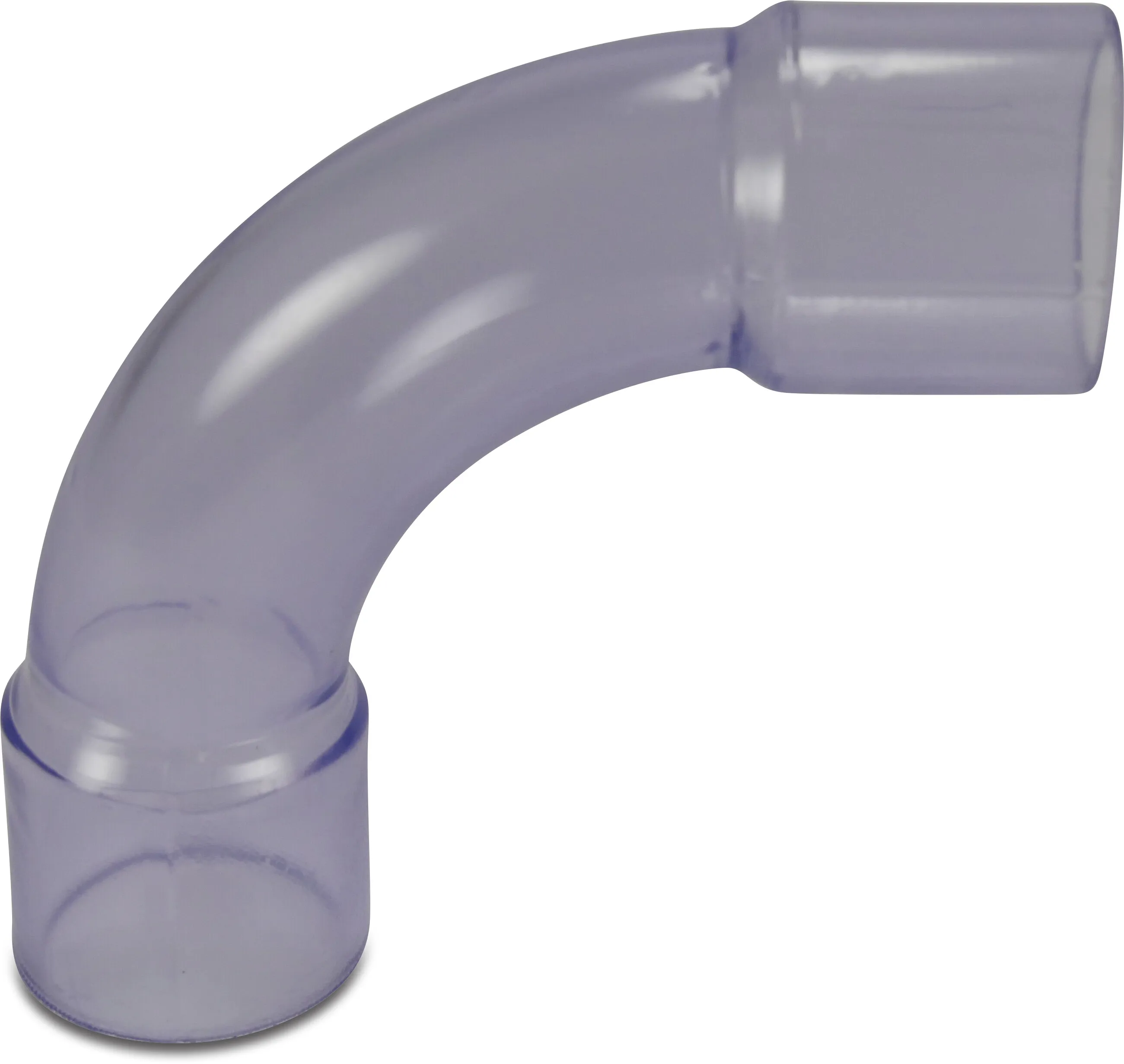 Profec Łuk 90° PVC-U 32 mm KW 10bar transparentny typ wykonany z rury
