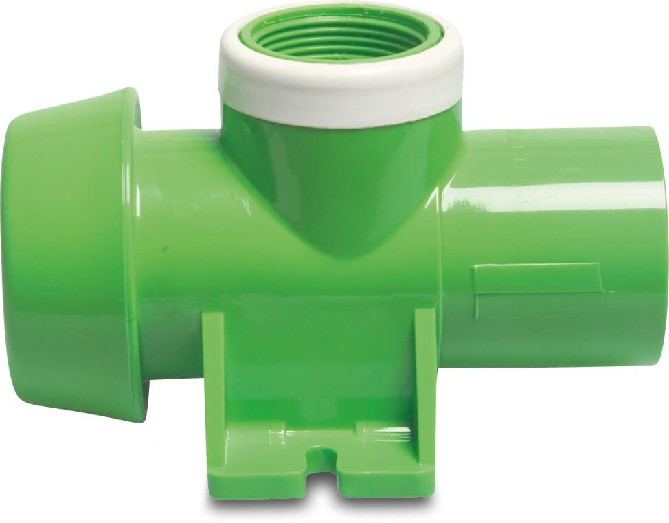 Fersil Snabbkoppling PVC-U 50 mm x 1 1/4" x 50 mm hane del Fersil x invändig gänga x limsockel 8bar grön type sprinklerförbindelse