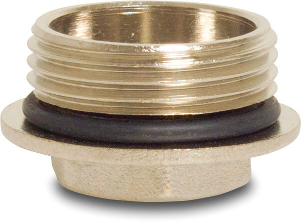 Multi-Fit Plug brass nickel plated 1" male thread 20bar KIWA