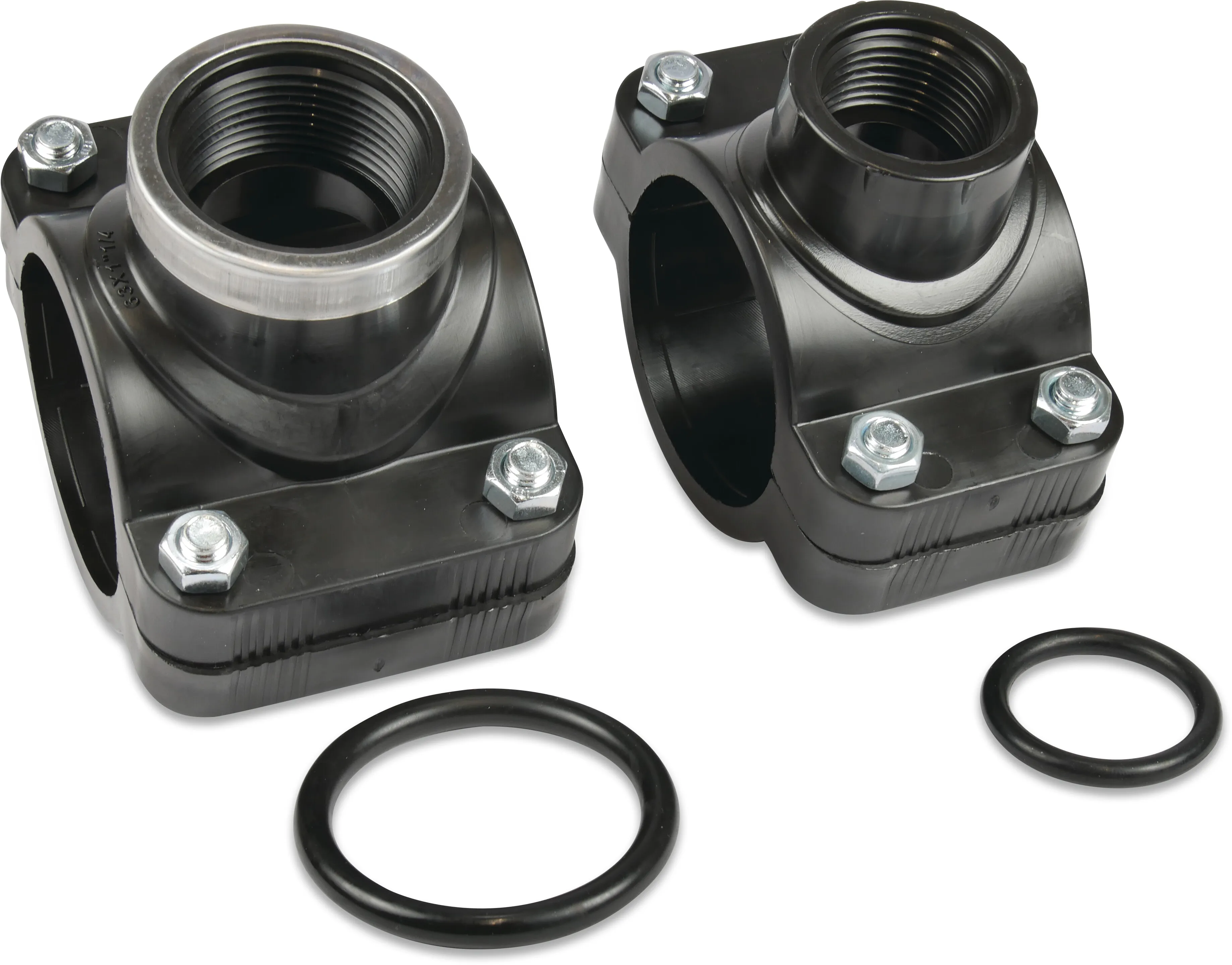 Profec Bolt saddle PP 20 mm x 1/2" clamp x female thread 16bar black