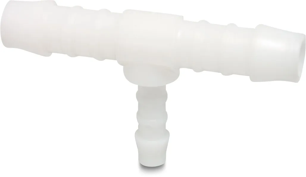T-Stück 90° Nylon 6 mm x 4 mm x 6 mm Schlauchtülle 16bar Weiß