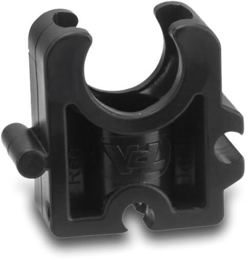 VDL Pipe clamp PP 10 mm black type A