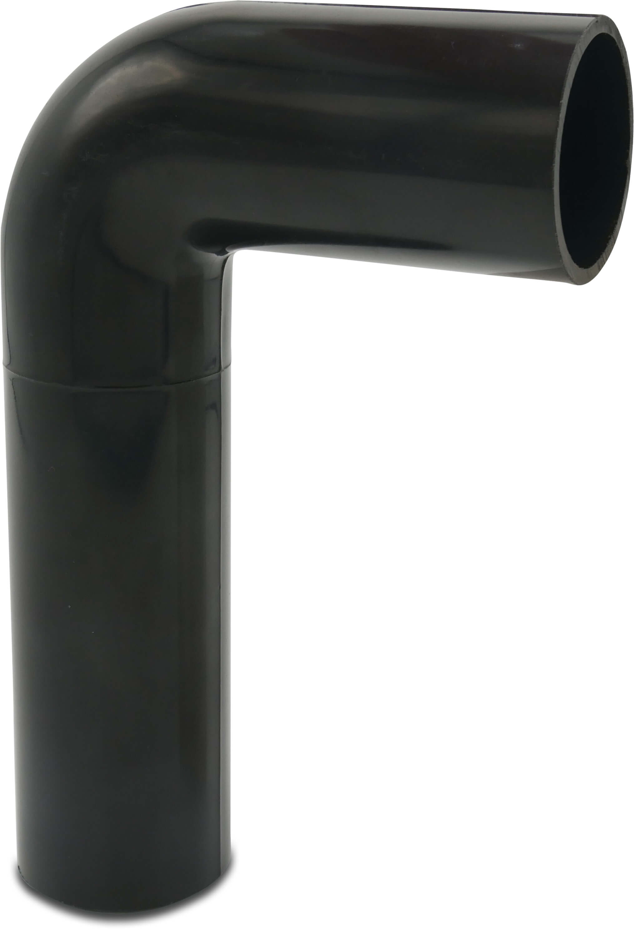ABS L bend black 63mm (for 760mm filter)