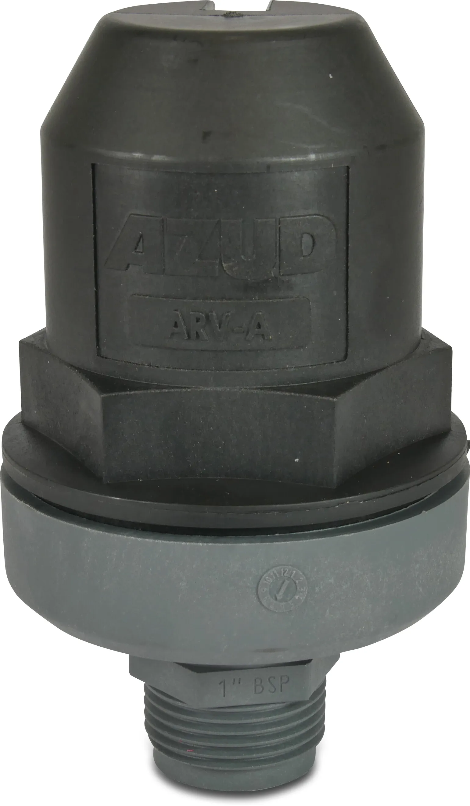 Azud Air release valve PP 1" male thread black type Triple effect