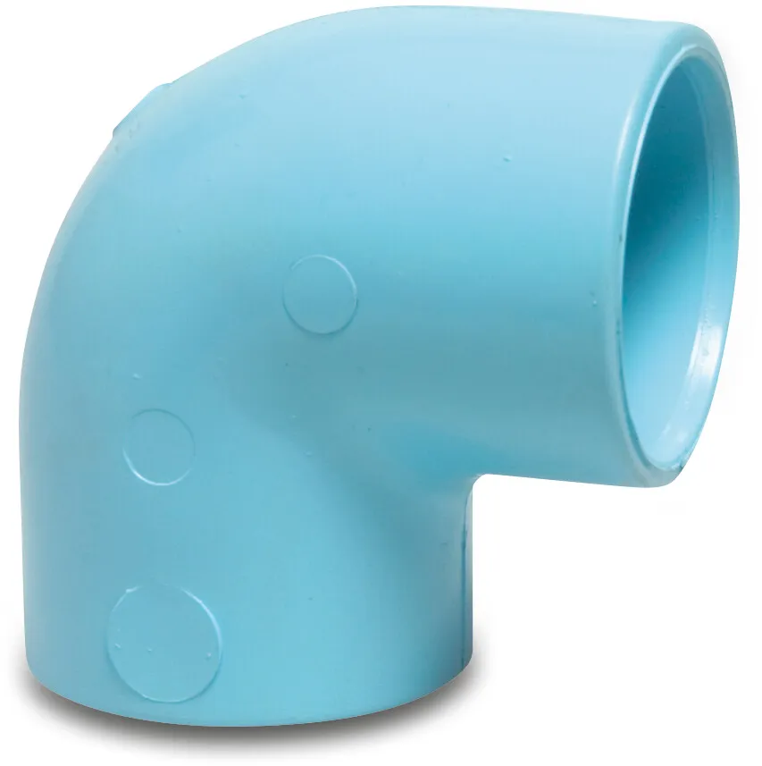 Elbow 90° PVR 16 mm glue socket 12,5bar blue