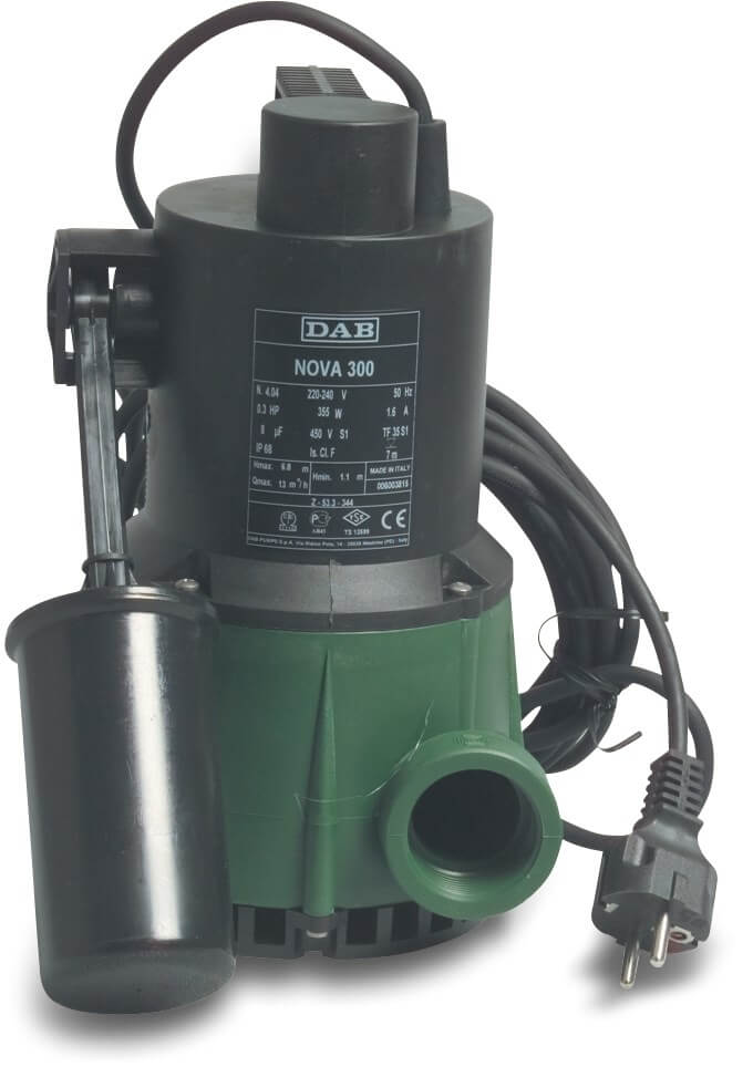 DAB Pompa zanurzalna tworzywo sztuczne wzmocnione włóknem 1 1/4" GW 230VAC zielony type NOVA 200