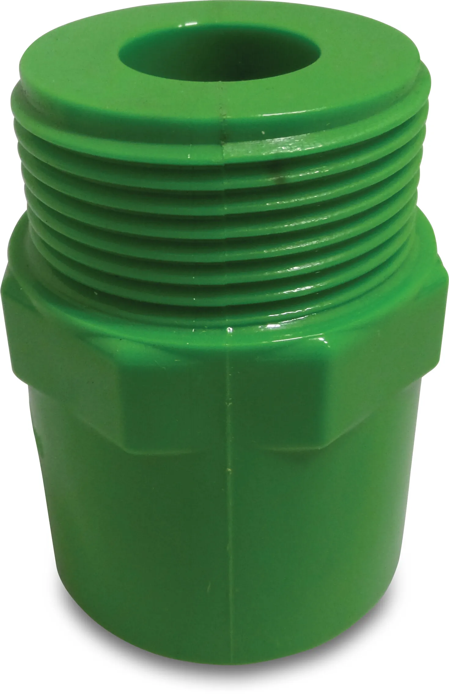 Fersil Adaptor bush PVC-U 33 mm x 1 1/4" glue socket x male thread 8bar green