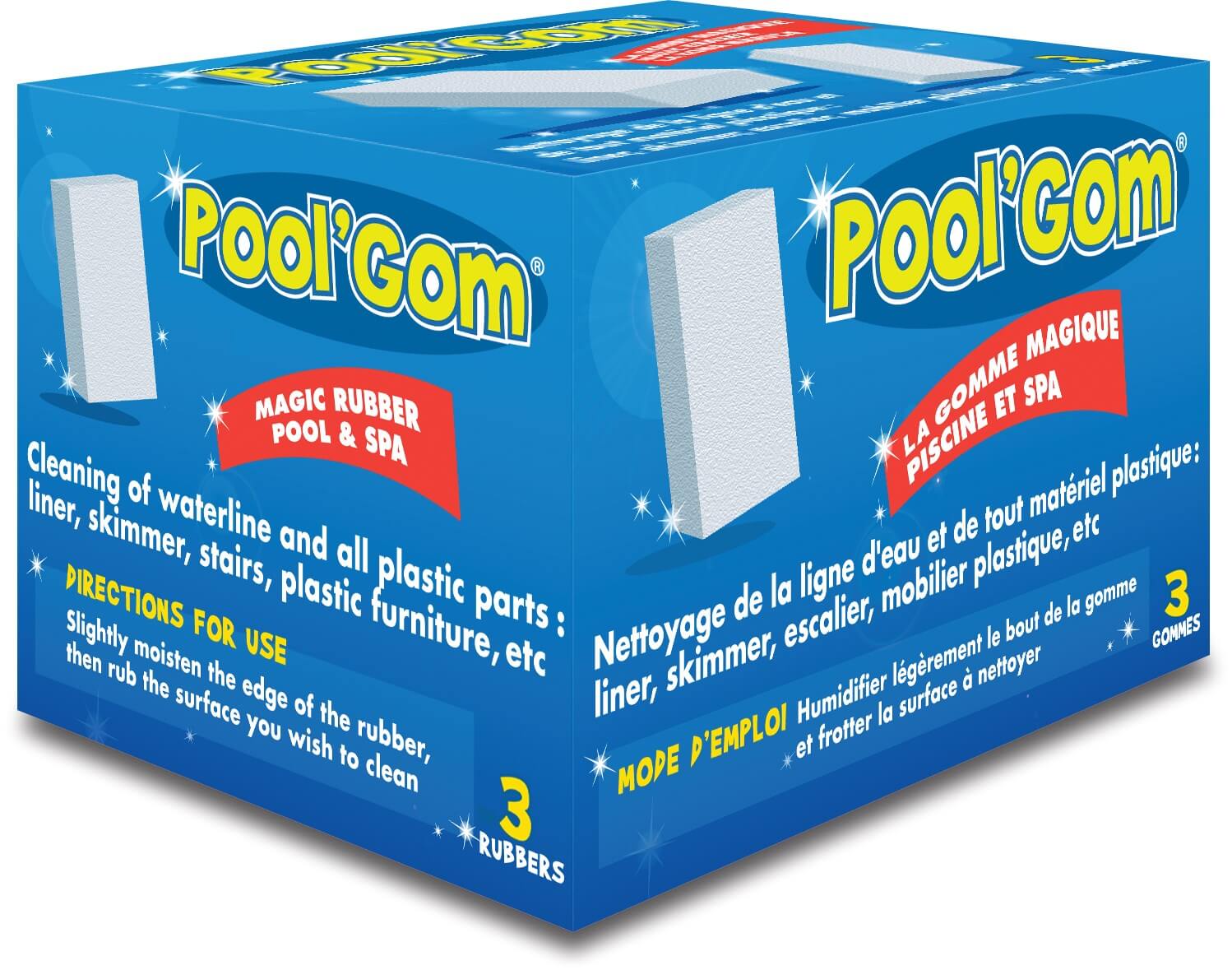 Pool’Gom® sponge box 3 pcs