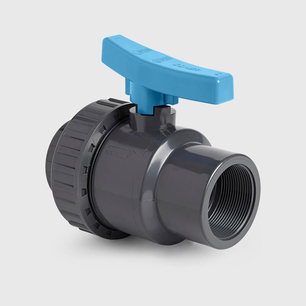Comer Ball valve single union PVC-U 3/8" female thread type BVS EPDM