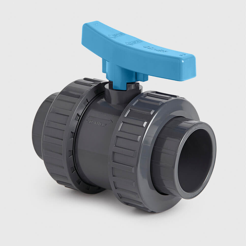 Comer Ball valve double union PVC-U 3/4" imperial glue socket type BVD43 EPDM