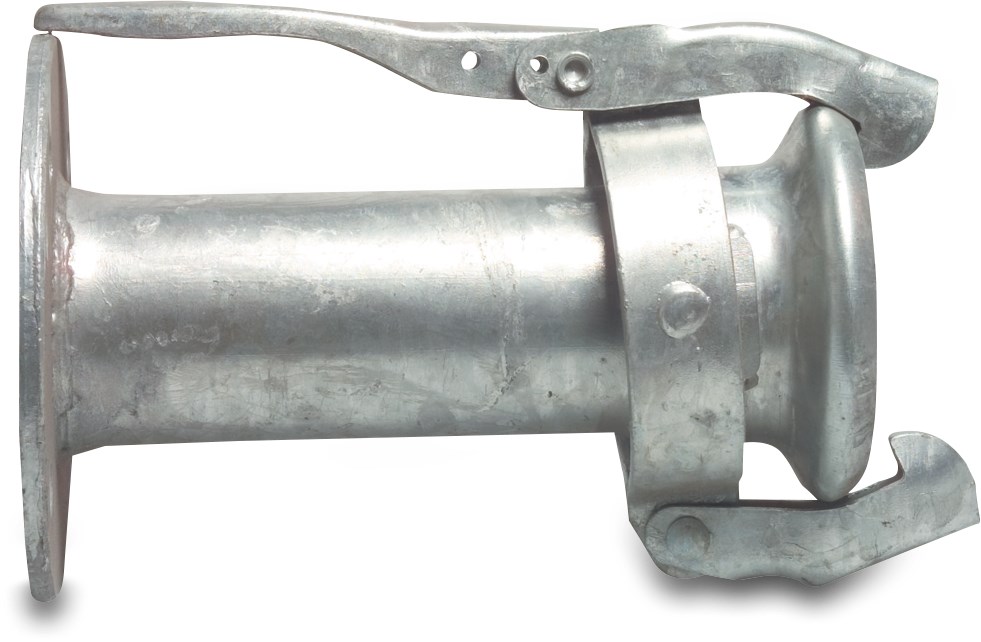 Quick coupler adaptor steel galvanised 108 mm x DN100 female part Perrot x flange PN16 type Perrot