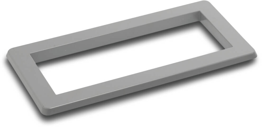 Ocean Flansch mit Blende für Skimmer ABS 242 mm x 466 mm Grau Großer Maßstab Typ Standard with enlargement