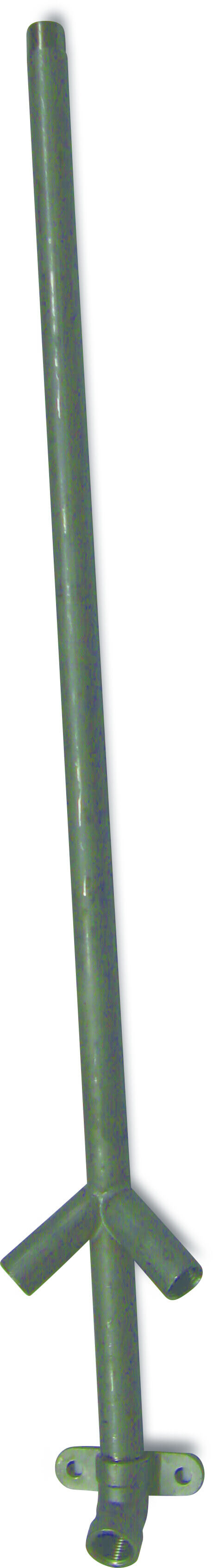 Nippelrör drickhållare 30° rostfritt stål 304 1/2" invändig gänga 750 mm type utan PVC klämma med dubbel utlopp
