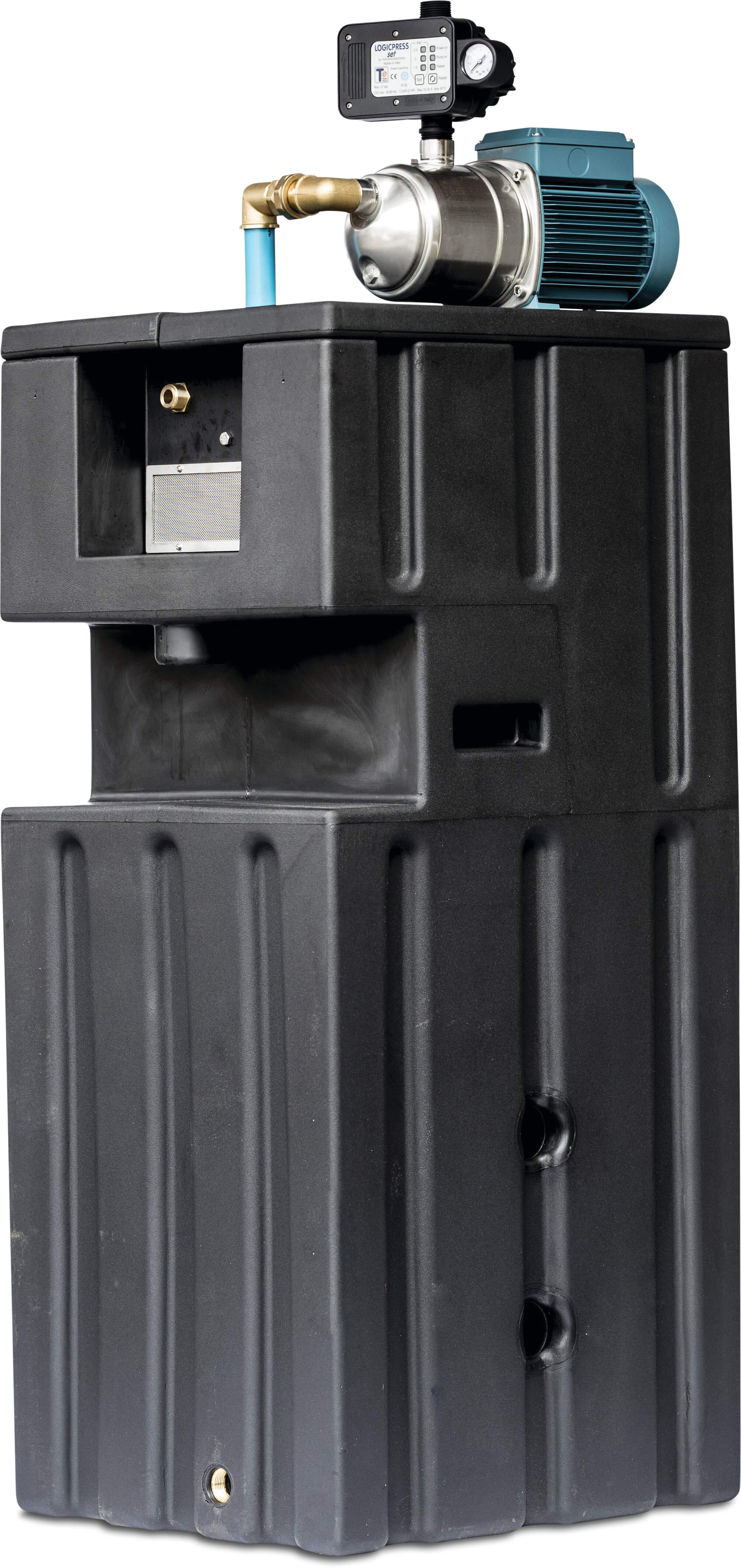 Trykforøgeranlæg 3/4" x 1" udvendig gevind 230VAC BELGAQUA type Combi DSCT med MXAM 204 & Logicpres Set