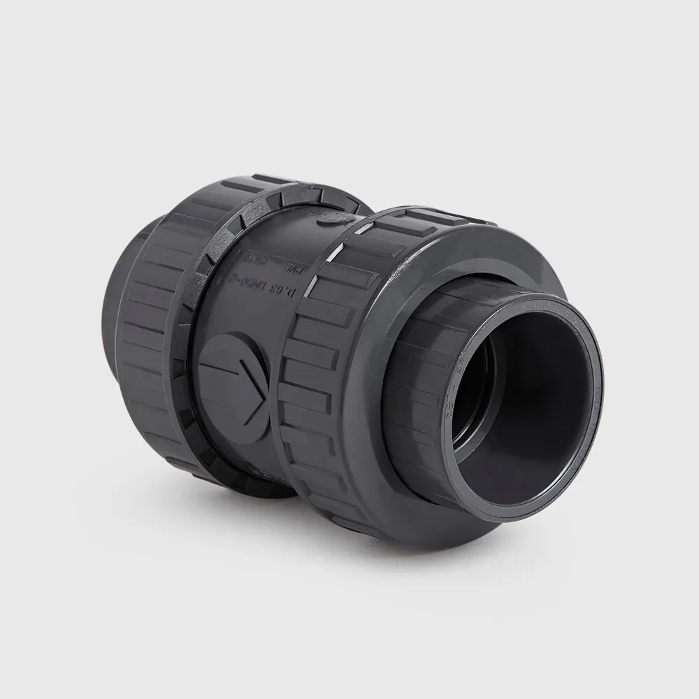 Comer Check valve double union spring loaded PVC-U 63 mm glue socket ...