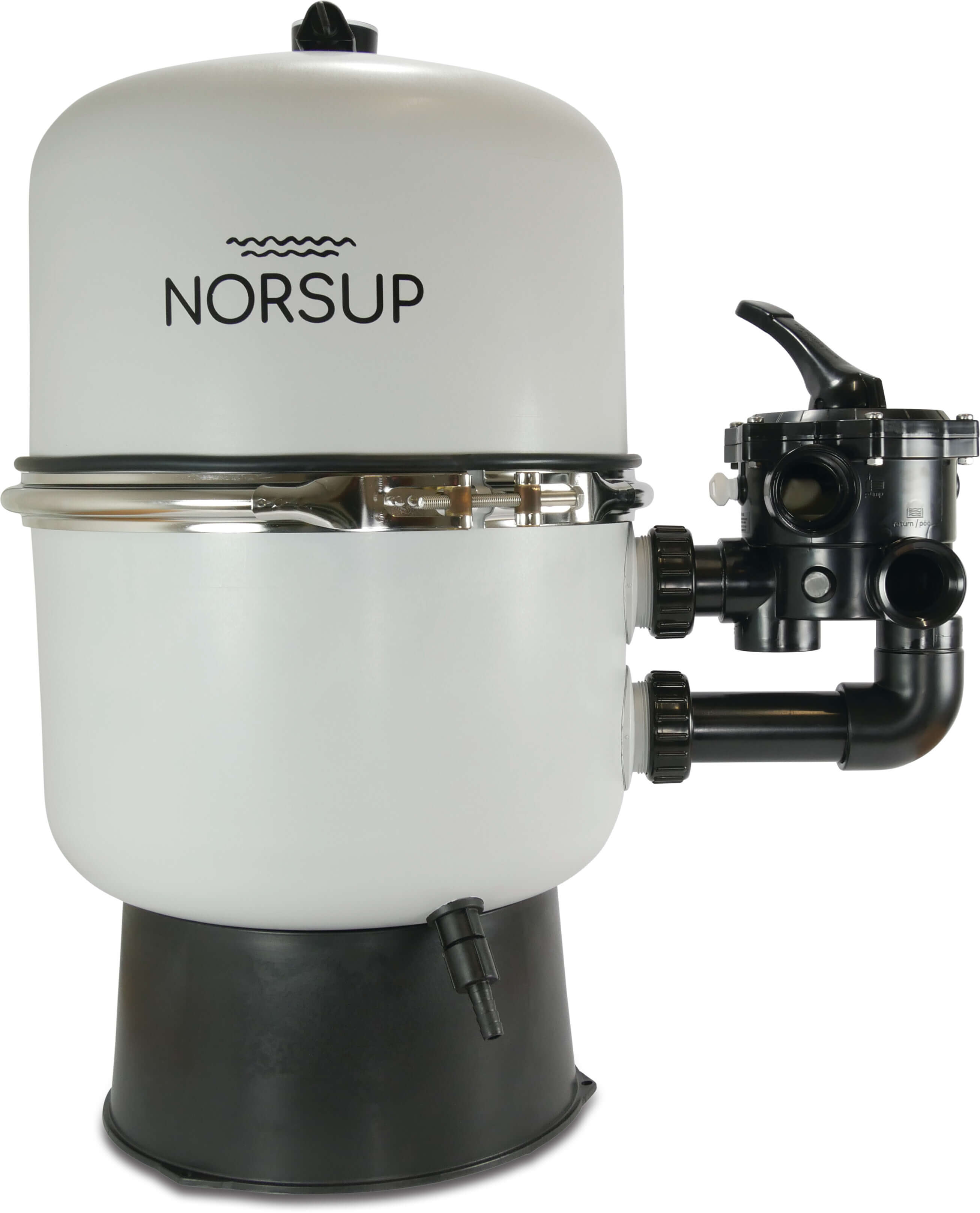 Norsup Sand filter fibreglass 50 mm x 1 1/2" glue socket x female thread 1.8bar grey type Duplex 400 SM 2-pcs
