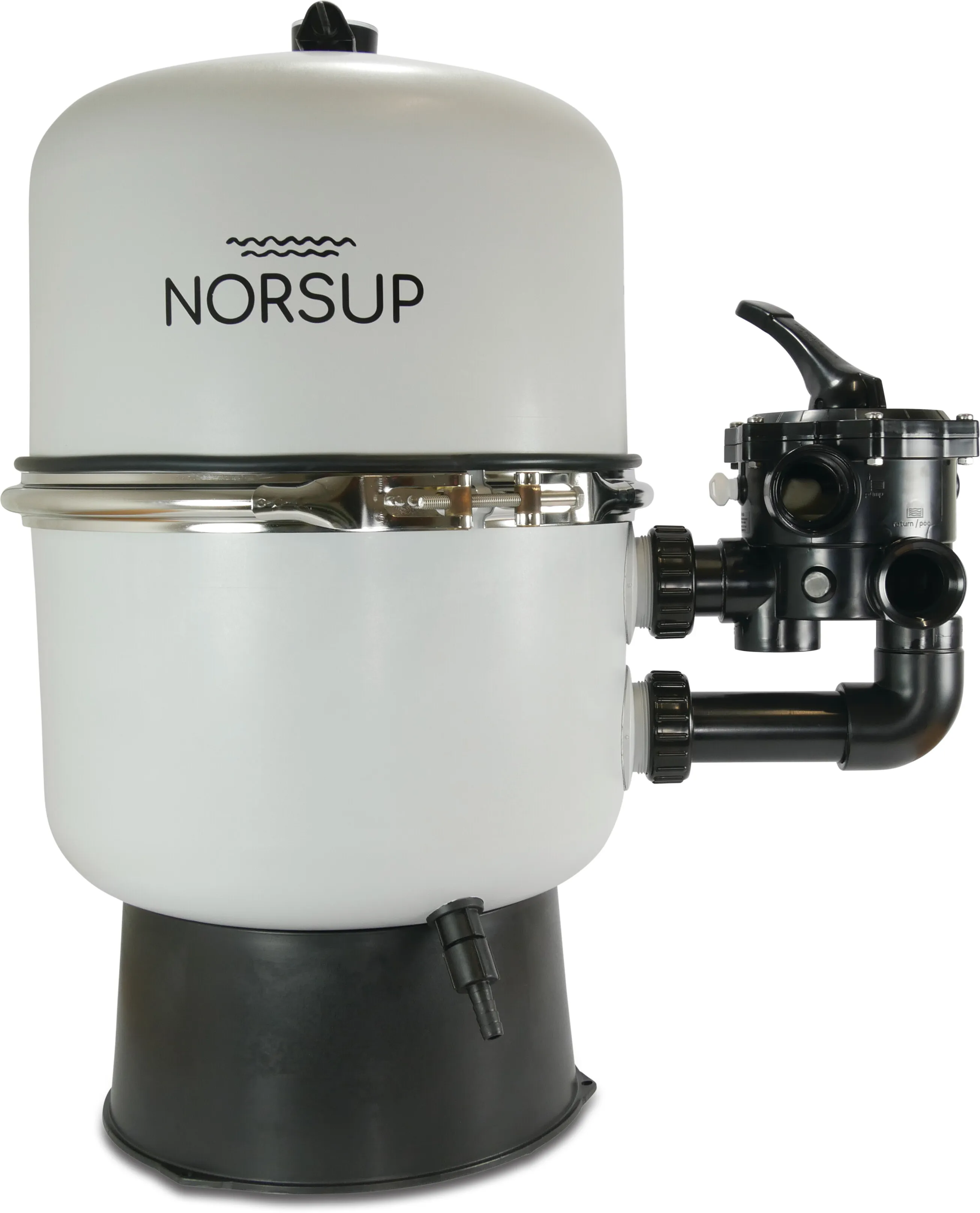 Norsup Sand filter fibreglass-reinforced PP 50 mm x 1 1/2" glue socket x female thread 1.8bar grey type Duplex 400 SM 2-pcs