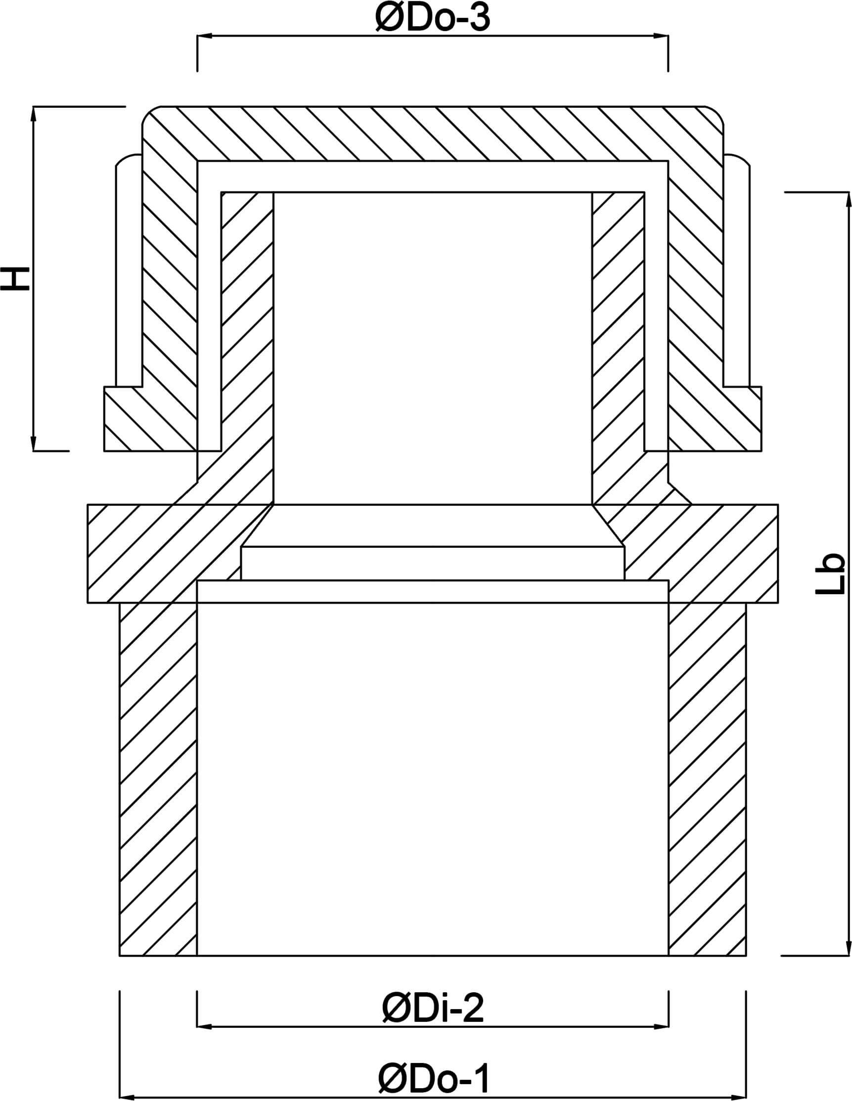 Profec End set PVC-U 32/40 mm x 1" glue socket/glue spigot x male thread 10bar grey
