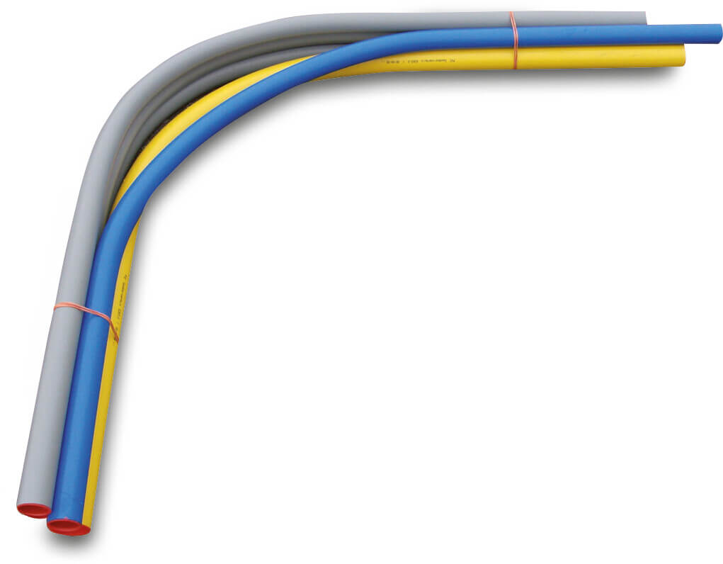 Transit bends PVC-U 1200 x 1200 mm grey/blue/yellow