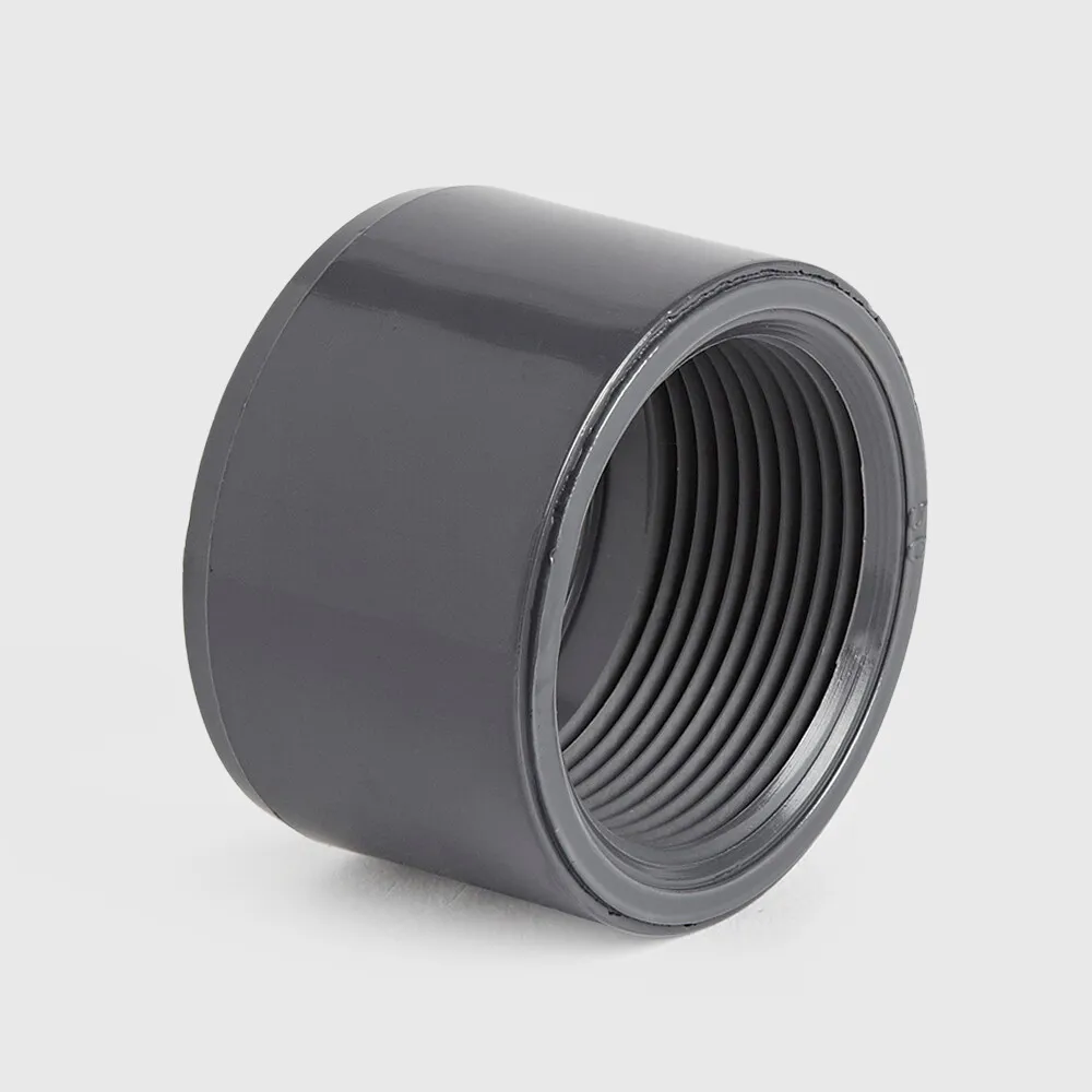 VDL Reduzierstück PVC-U 50 mm x 1" Klebestutzen x Innengewinde 16bar Grau