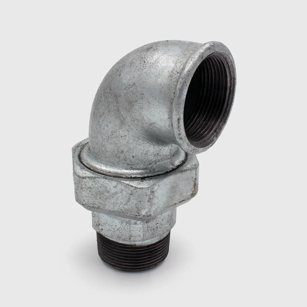 Profec Nr. 98 Union elbow 90° cast iron galvanised 2 1/2" female thread x male thread 25bar DVGW type conical