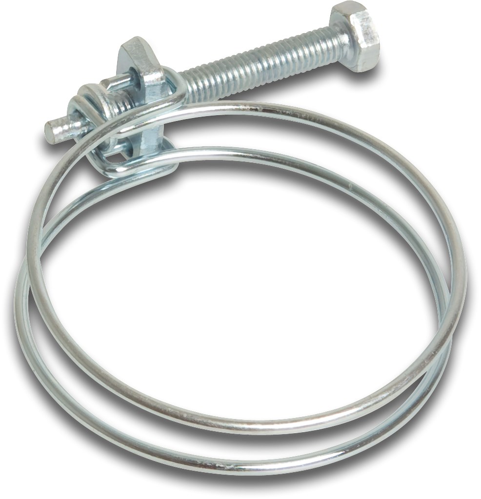 Profec Double wire hose clamp steel galvanised 28 mm x 32 mm type W1 double wire