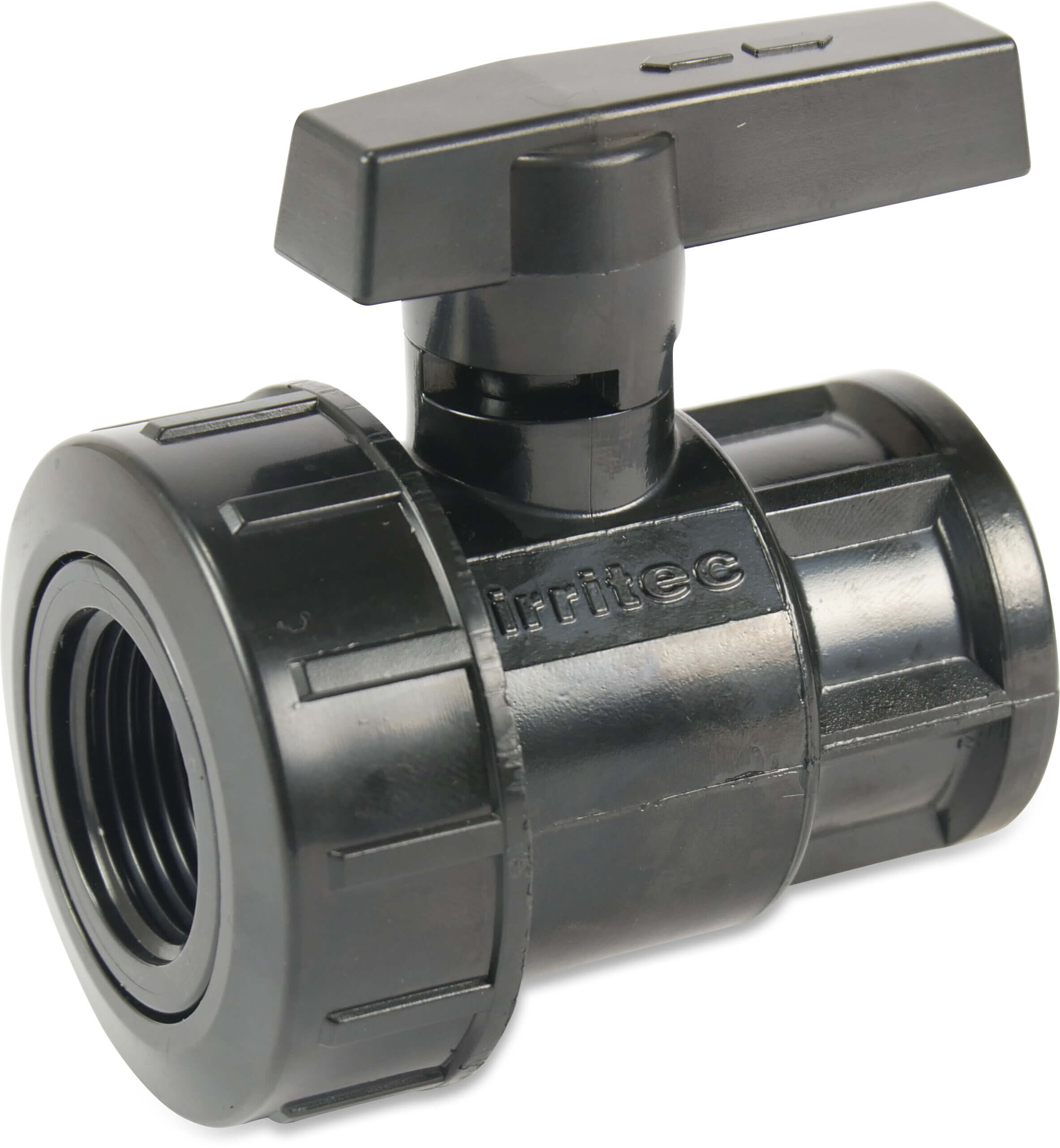 Ball valve ABS 1 1/4" female thread 6bar black